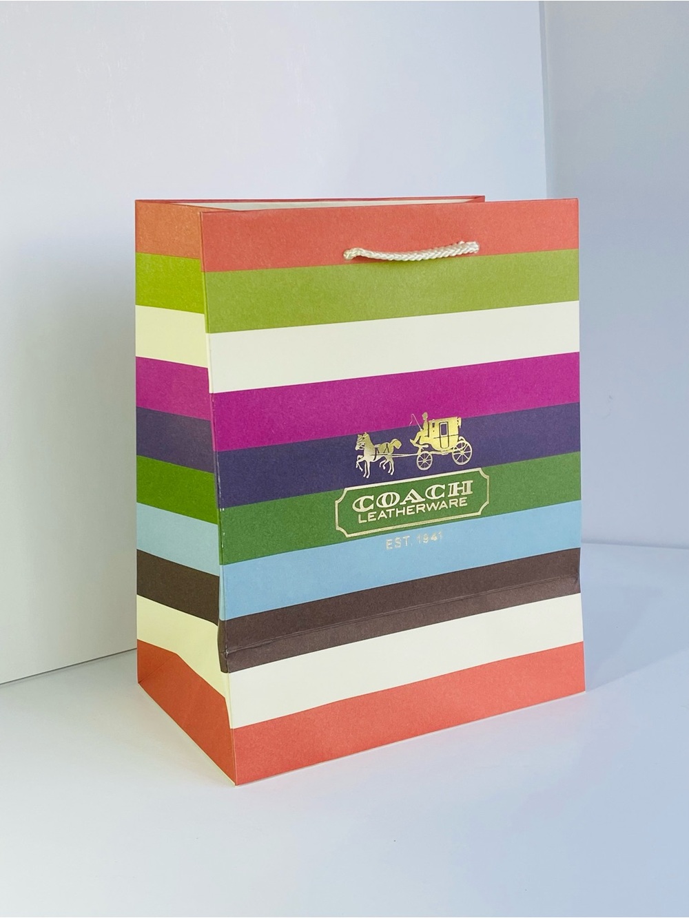 Coach Legacy Striped Medium Shopping Bag